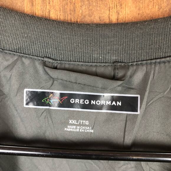 Greg Norman Mens Jacket Forest Green Golf Warm-up Pullover Windbreaker XXL - Picture 6 of 13